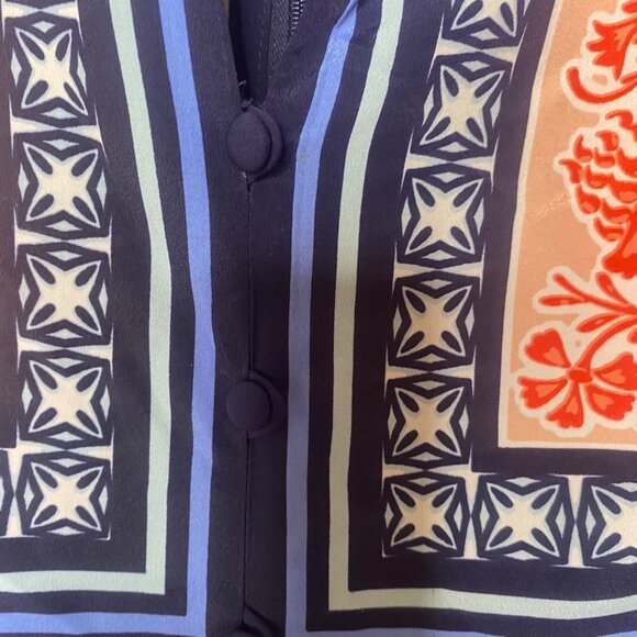 Eliza J Dress Womens Size 10 Bohemian Paisley Print Handkerchief Asymmetrical Co - Picture 5 of 16